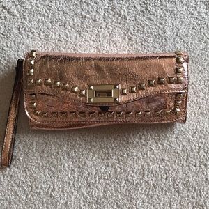 Rose gold clutch